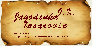 Jagodinka Košarović vizit kartica